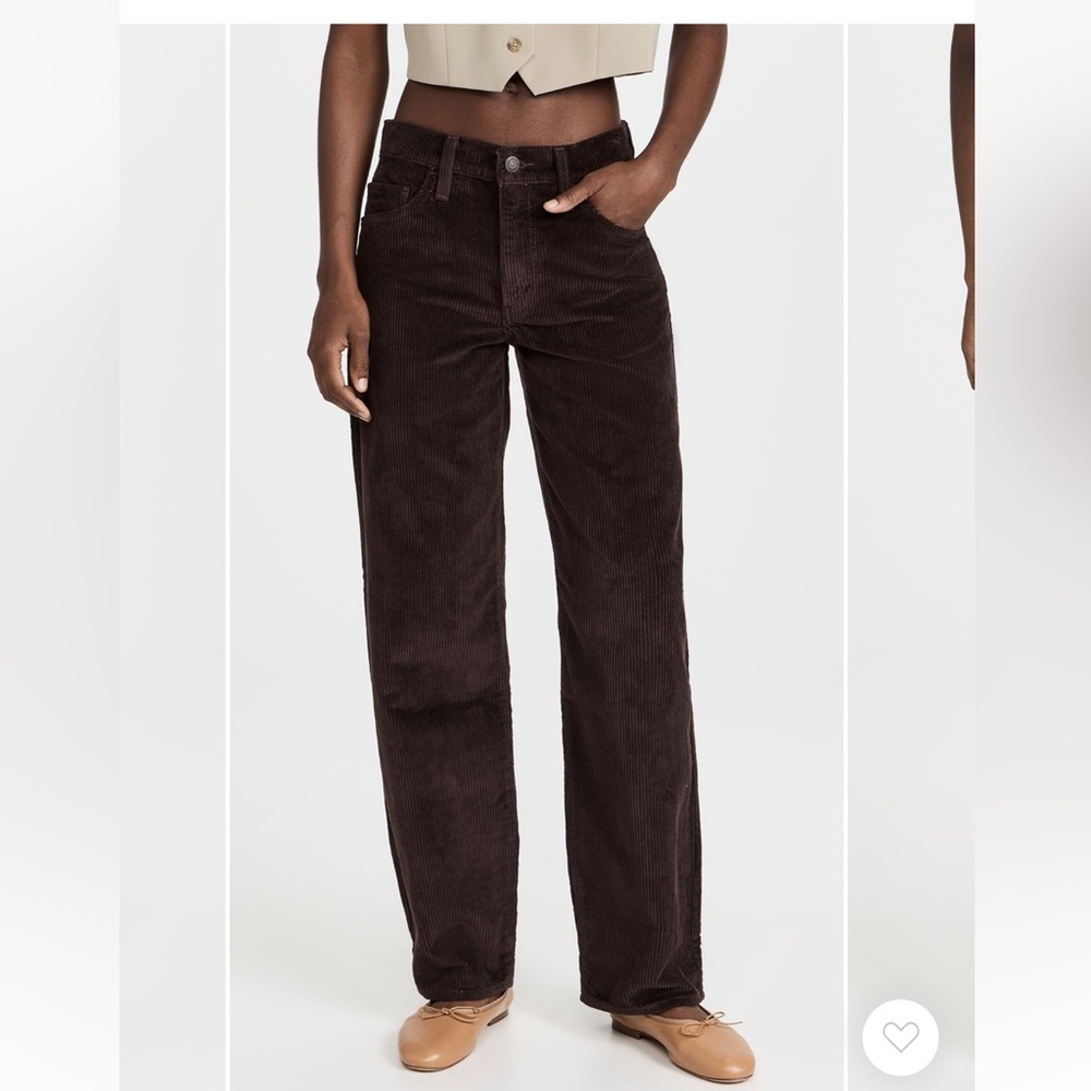 NWT Levi’s Baggy Dad Corduroy Pants - Dark Brown - Mid Rise Straight Leg